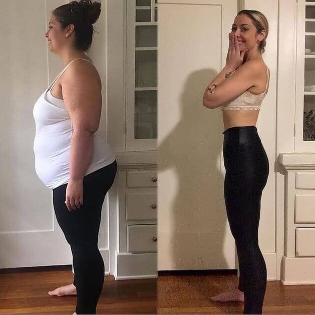 The woman before and after the robbery